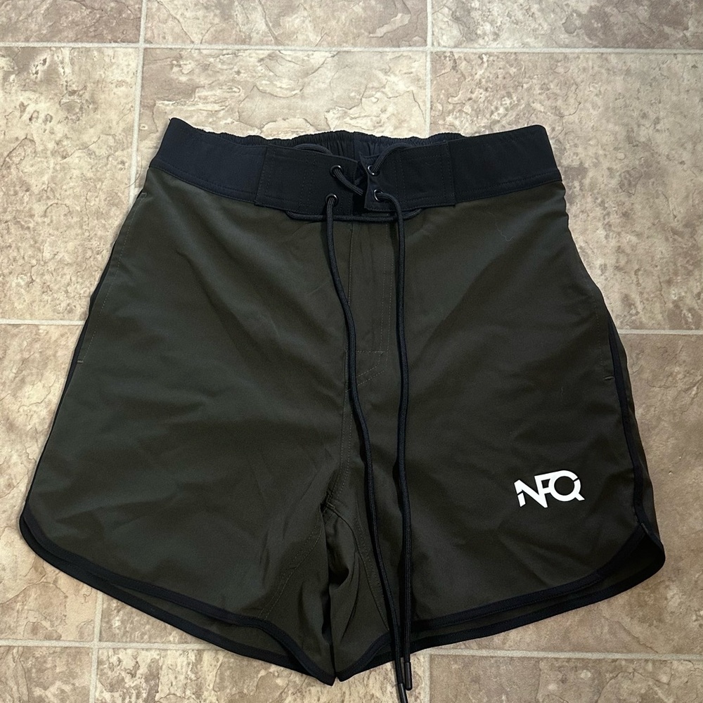 Men's Black and Green NFQ Shorts